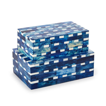 Indigo Covered Box Set of 2