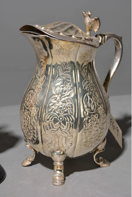 Silvered water Pitcher 8x6x10"h