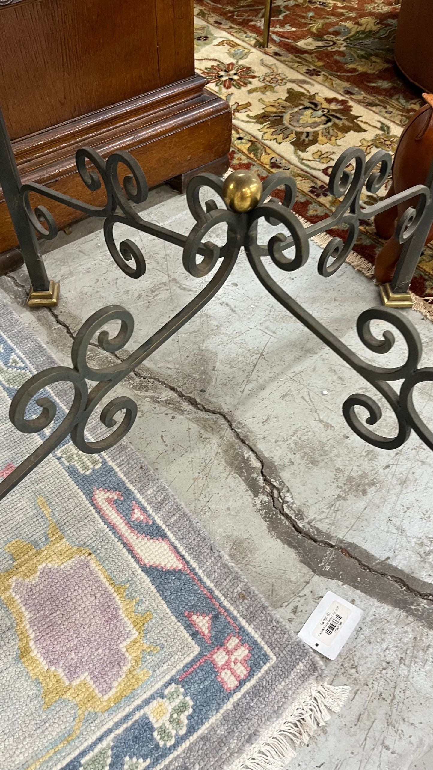 VINTAGE MAITLAND SMITH IRON BIRDCAGE WITH STAND