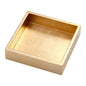 Gold Lacquer Luncheon Napkin Holder 7.5x7.5x2.2"h