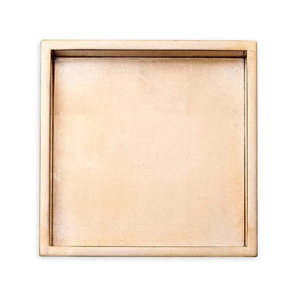 Gold Lacquer Luncheon Napkin Holder 7.5x7.5x2.2"h