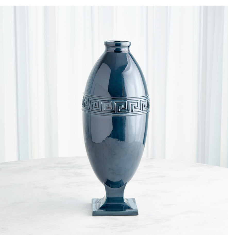 Greek Key Vase 22.5”h