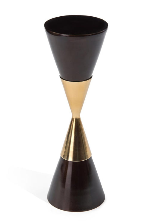 Black and Gold Martini Table 8x25h