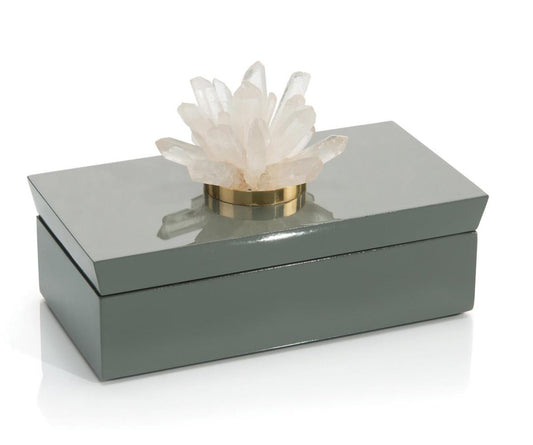 Grey Box With Quartz 10.5x5.5x6h