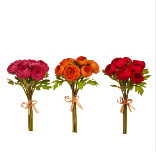 11” Real Touch Ranunculus Bundle Deep