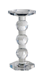 9.5” Lead Crystal Pillar Candle Holder