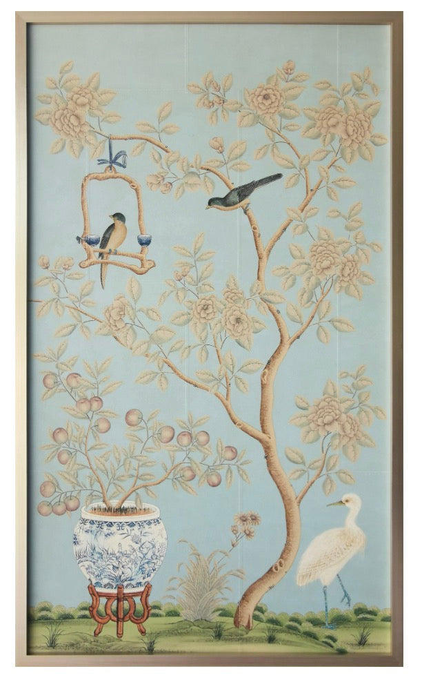 Carolina Street (B)Hand Painted Wallpaper Panel 37.5x63.75