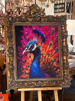 Peacock Print in Heirloom Frame
