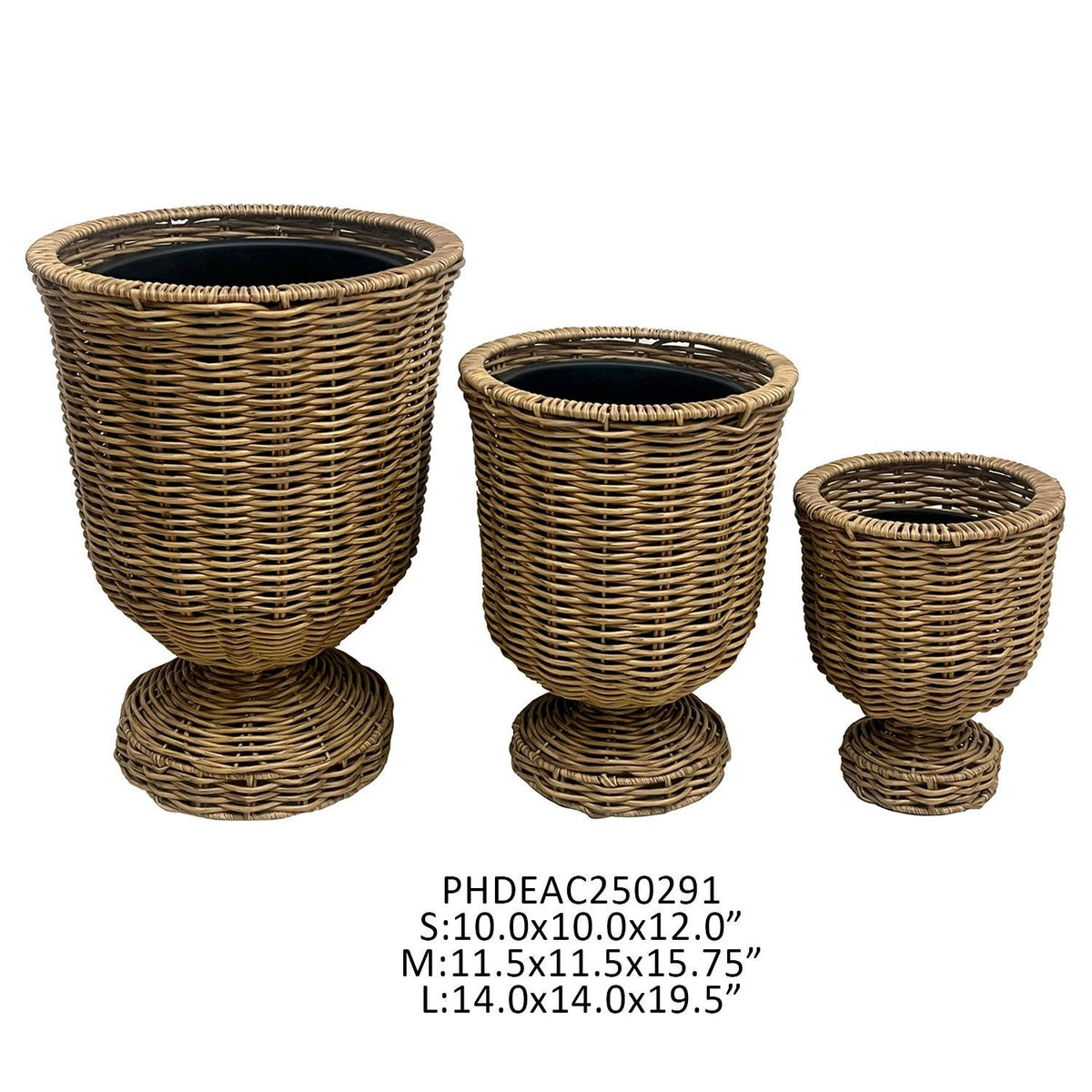 Poly Weave Urns Set of 3