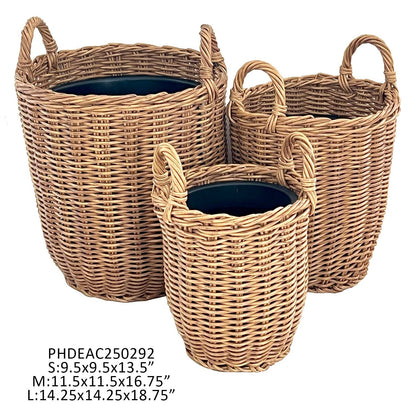Poly Weave Plant Baskets Set of 3