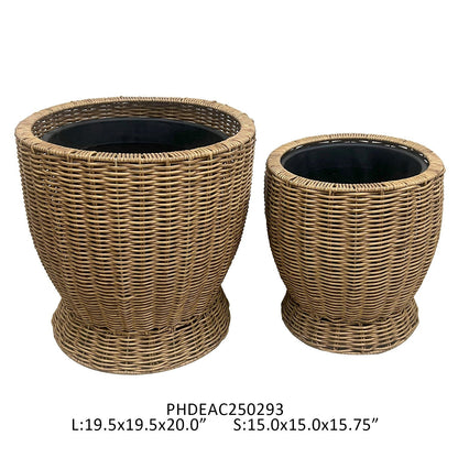 Poly Weave Tree Baskets Set of 2