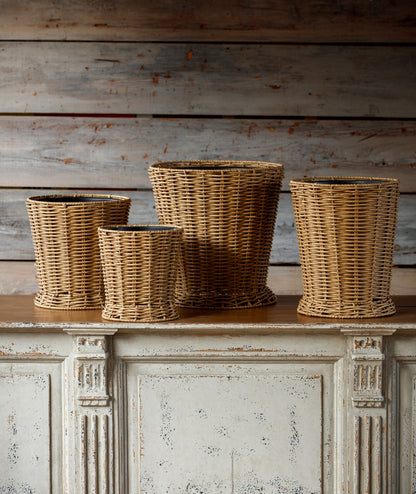 Poly Weave Field Flower Buckets Set of 4