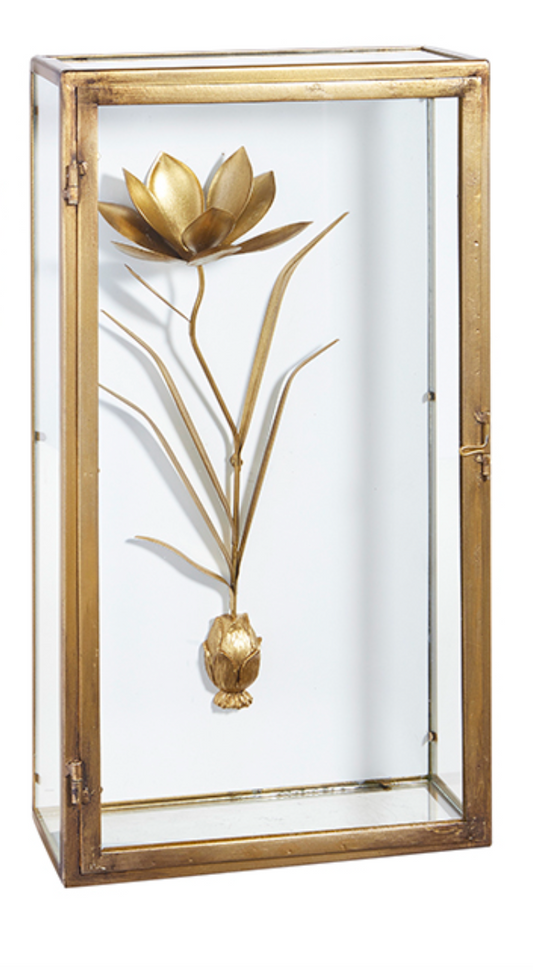 Gold Floral Shadowbox 18"