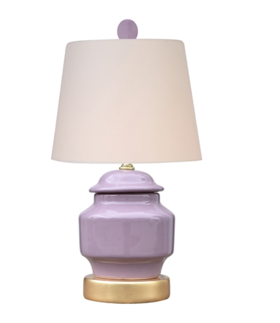 Lavender Porcelain Mini Lamp 17"