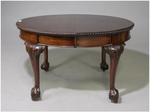 1920s Brit. Ball & Claw Oval Table 71x42x23.5h