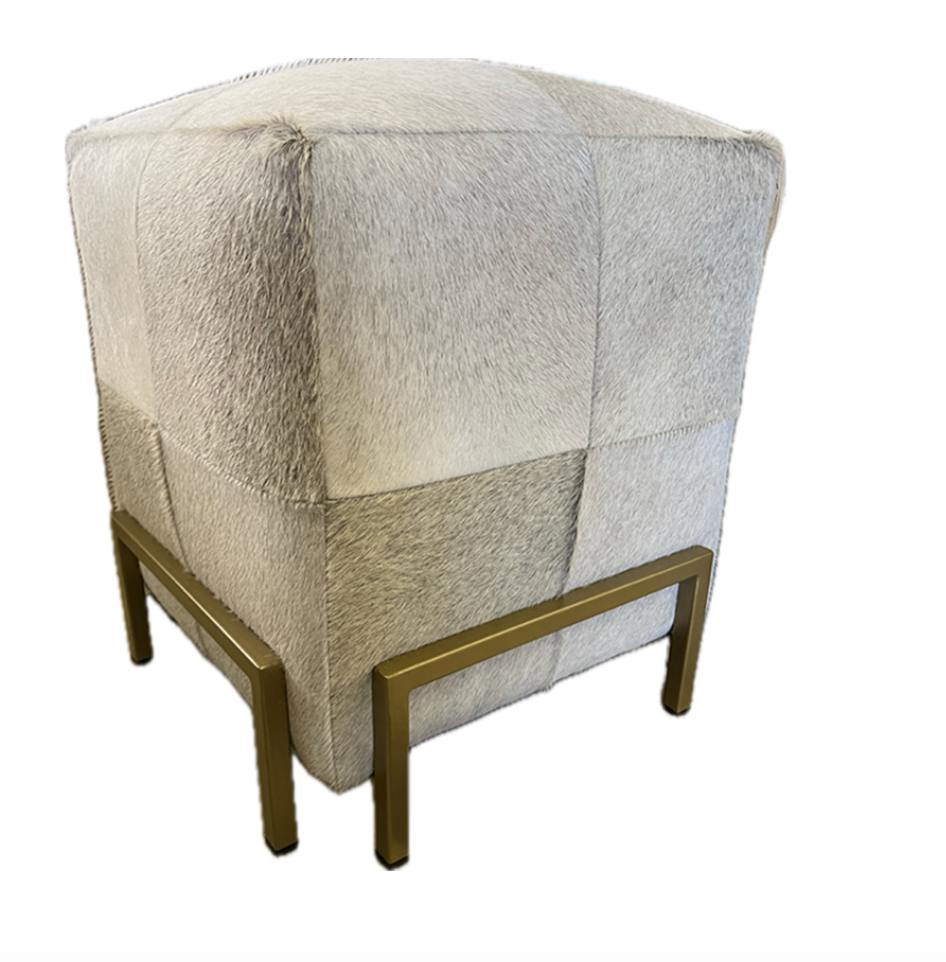 Gold Stand for 18" Cowhide Pouf