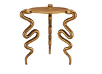Serpent Brass Accent Table 18.5x18h