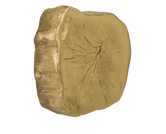 Gold Leaf Log Wall Tile/Stand 11x3h