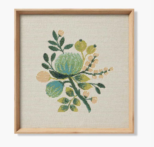 Blue Toned Woven Wall Art 21x22