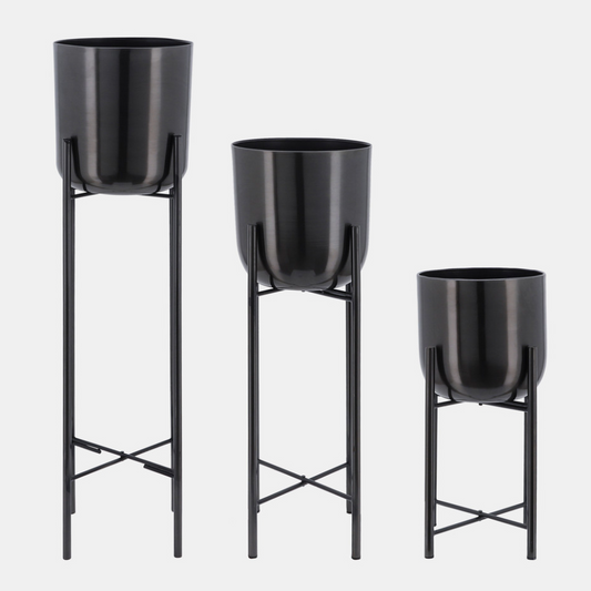 Gunmetal Planter on Stand