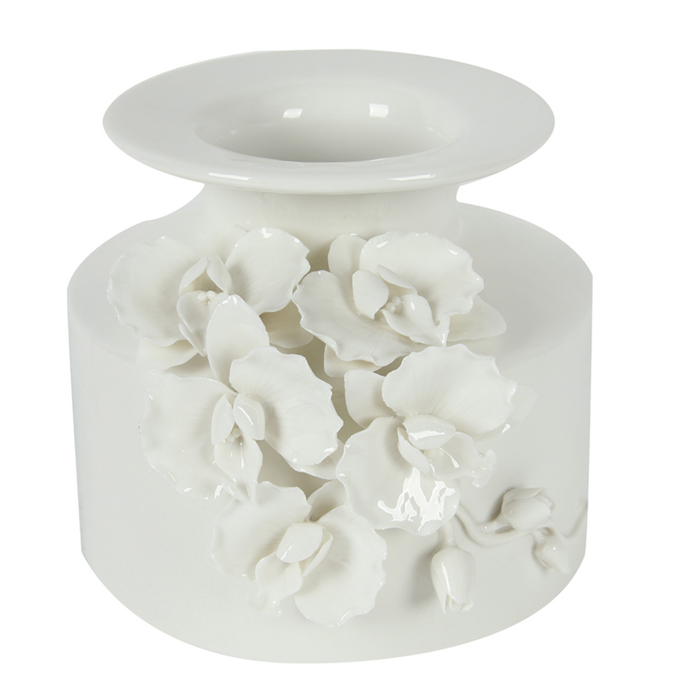 Ceramic Orchid Vase 6"h
