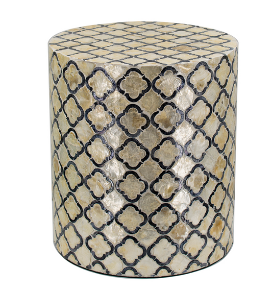 Capiz Stool 16"h