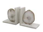 S/2 Marble and Agate Bookends