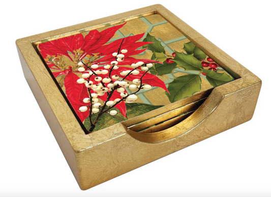 Christmas Garden Lacquer Coasters