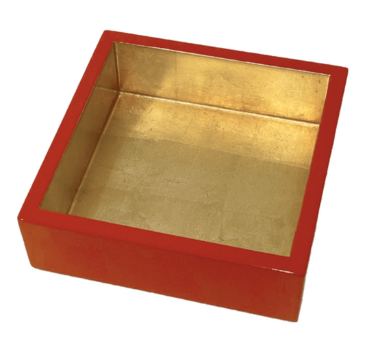 Coral/Gold Cocktail Napkin Holder