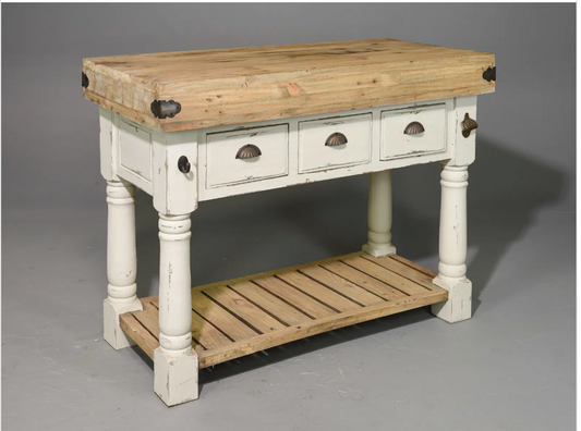 Farmhouse Kitchen Island 23x50x37"h