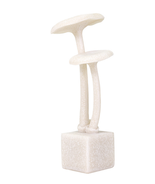Enoki Mushroom Statuary 5.5x5x11"h