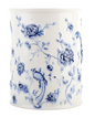 Blue & White Bird Wastebasket