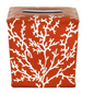 Orange Coral Porcelain Tissue Box