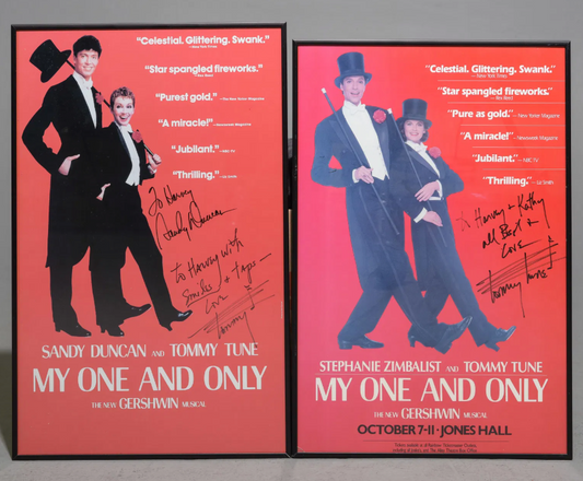 PAIR Tommy Tune Signed Theatre Posters