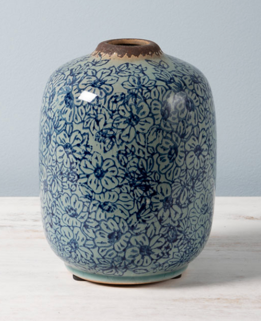 Cylinder Vase w/ Flowers