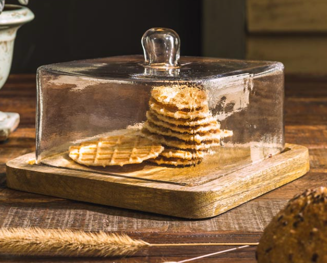 Square Plate w/ Glass Cover II