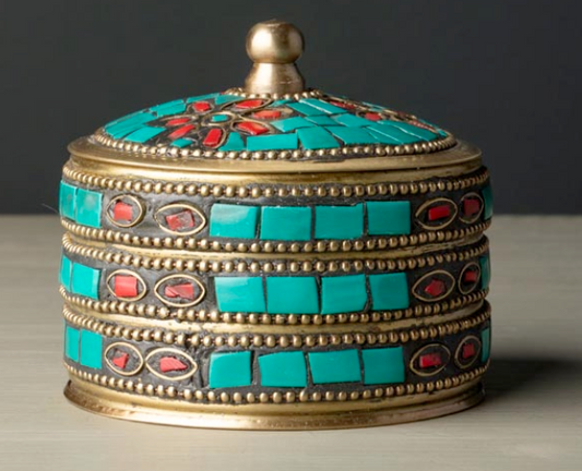 Brass Box with Turq Inserts