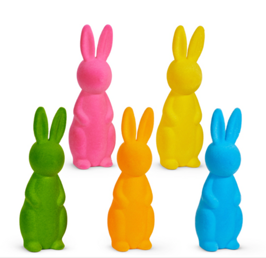 Bright Flocked Bunny 20" Asst.