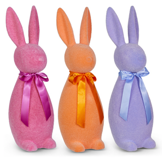 Sherbert Flocked Bunny 27"