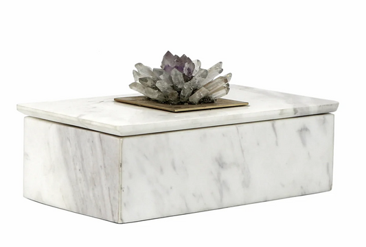 Quartz Flower Box 10¾'' x 6½'' x 4''