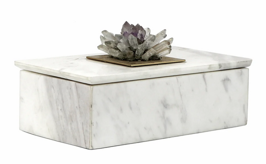 Quartz Flower Box 9½'' x 4'' x 3''