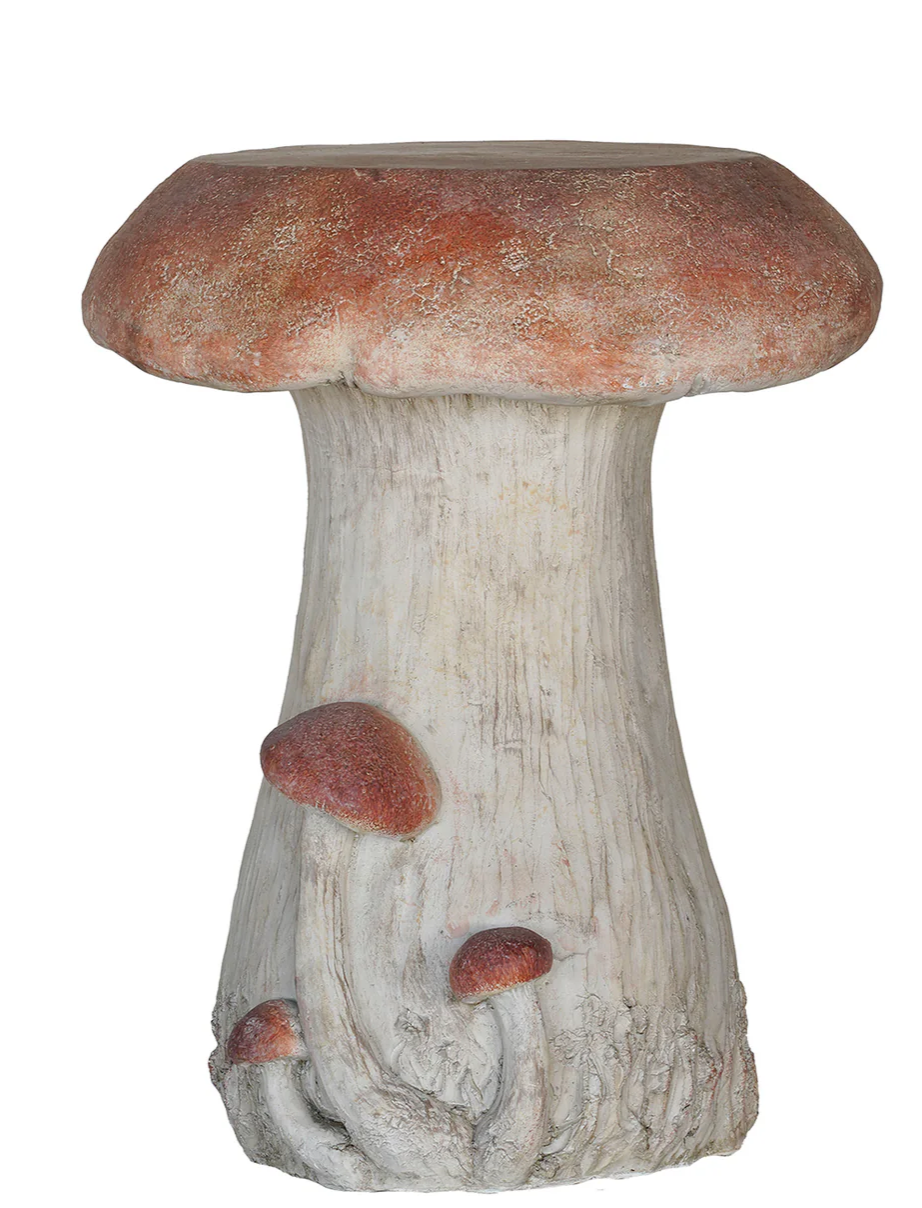 Concrete Mushroom Stool 16.75"h