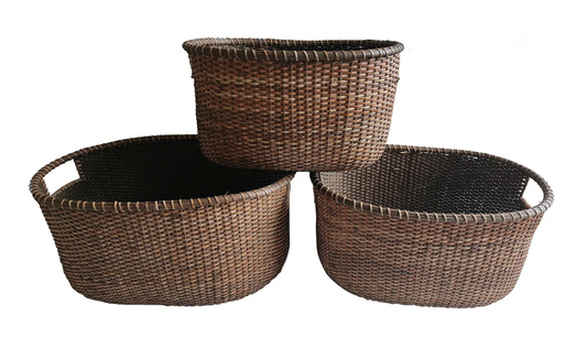 Rattan Traveler's Basket Set/3