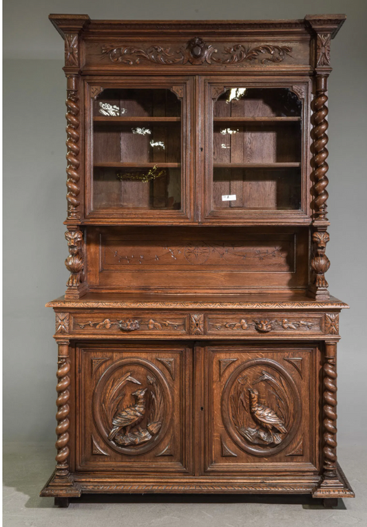 Louis XIII Style Carved Buffet c.1920s 57x22x90"h