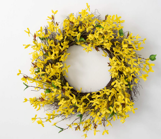 Forsythia and Twig Wreath 24"