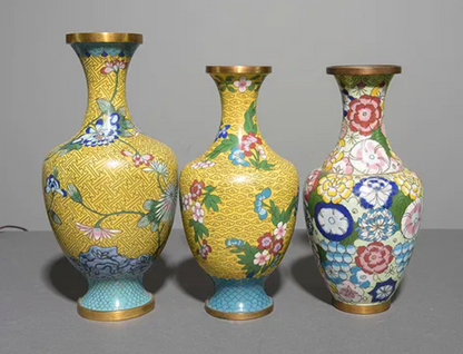 Cloisonne Vases and Urns Asst.