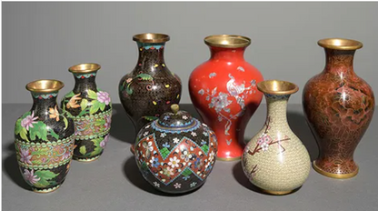 Cloisonne Vases and Urns Asst.