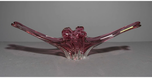 Pink Murano Art Glass Bowl 26"w