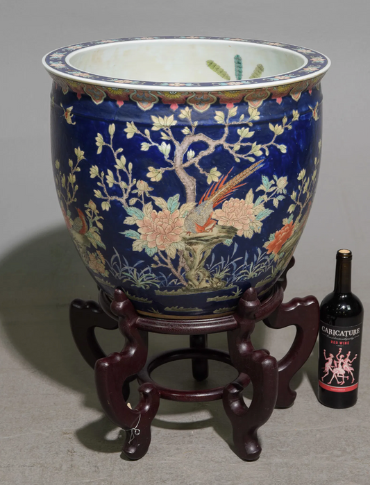 Fishbowl Planter w/ Stand 18.5"d x 26"h