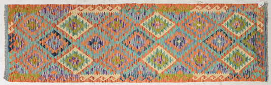 Hand Knotted Kilim Runner 8'1"x2'7"